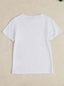Women's Floral Print V-Neck T-Shirt - Birthday Design With Balloons And Champagne, Happy Birthday Text, Casual And Comfortable Fit For Casual Wear And Parties, Spring, Summer And Autumn Outfits, Machine Washable Sports T-Shirt, Party Wear, Seasonal Fashion, Festive Style, Breathable Material, Durable Stitching, Printed T-Shirt, Adults - 黑色 - 查看 8
