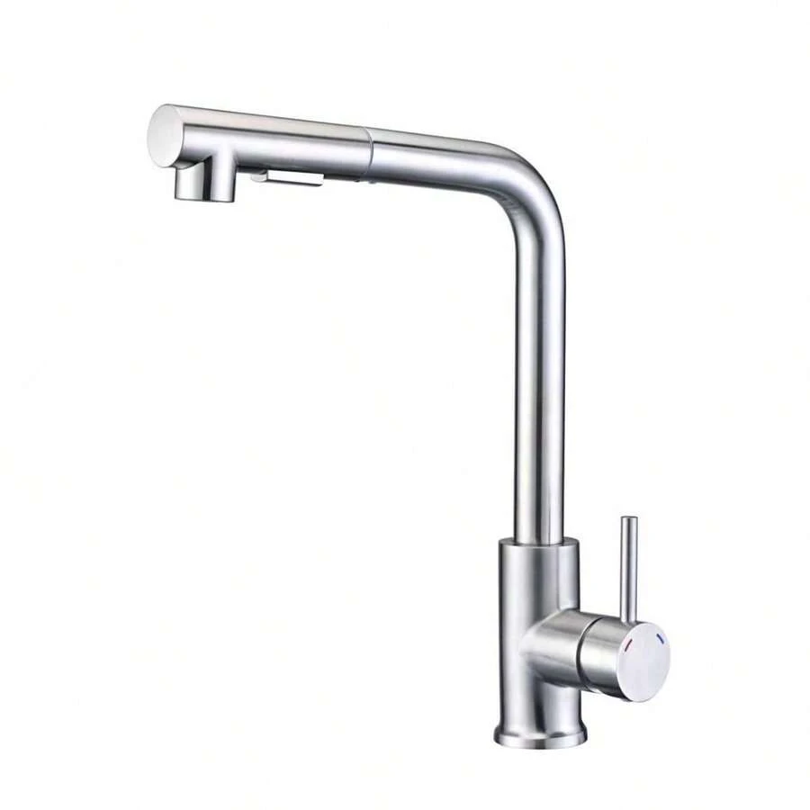 Grifo Monomando Para Fregadero Llave Mezcladora Tarja Cocina014BS - ACERO 304 - Ver 1