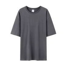 Women's Casual Printed T-Shirt, Short Sleeves, Round Neck, Spring/Summer Urban Fashion Unisex T-Shirt. WHZ8 - 深灰 - 查看 12