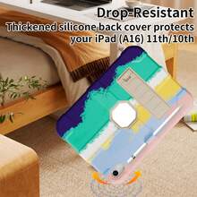 1 chiếc ốp lưng chính hãng tương thích với iPad thế hệ thứ 10 năm 2022 (10.9 inch) (A16) và iPad 11 inch thế hệ thứ 11 năm 2025 (A16 2025). Ốp bảo vệ chắc chắn, bền bỉ cho iPad 10/11 thế hệ 10.9/11 inch với chân đế tích hợp. - Màu sắc + trắng - Xem 3