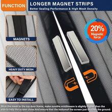 Heavy Duty Magnetic Screen Door - Automatic Sealing Hands-Free Mosquito Net, Pet & Child Friendly, Easy Magnetic Strip Installation, Durable Nylon Material, Bohemian Style, Hand Wash Only, Insect Proof Screen Door | Mesh Divider Door | Durable Nylon Mesh - A - View 11