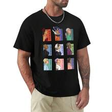 Camiseta She Series Real WoM1en Versión 2, talla grande, corte corto, T1EE para hombre, 220 g, algodón grueso unisex, suave y transpirable con excelente elasticidad, agradable para la piel y cómoda para usar todo el día. Diseño clásico y casual fácil de combinar, ideal para salidas diarias, estilo urbano, deportes, citas y reuniones informales durante todo el año. - Negro - Ver 1