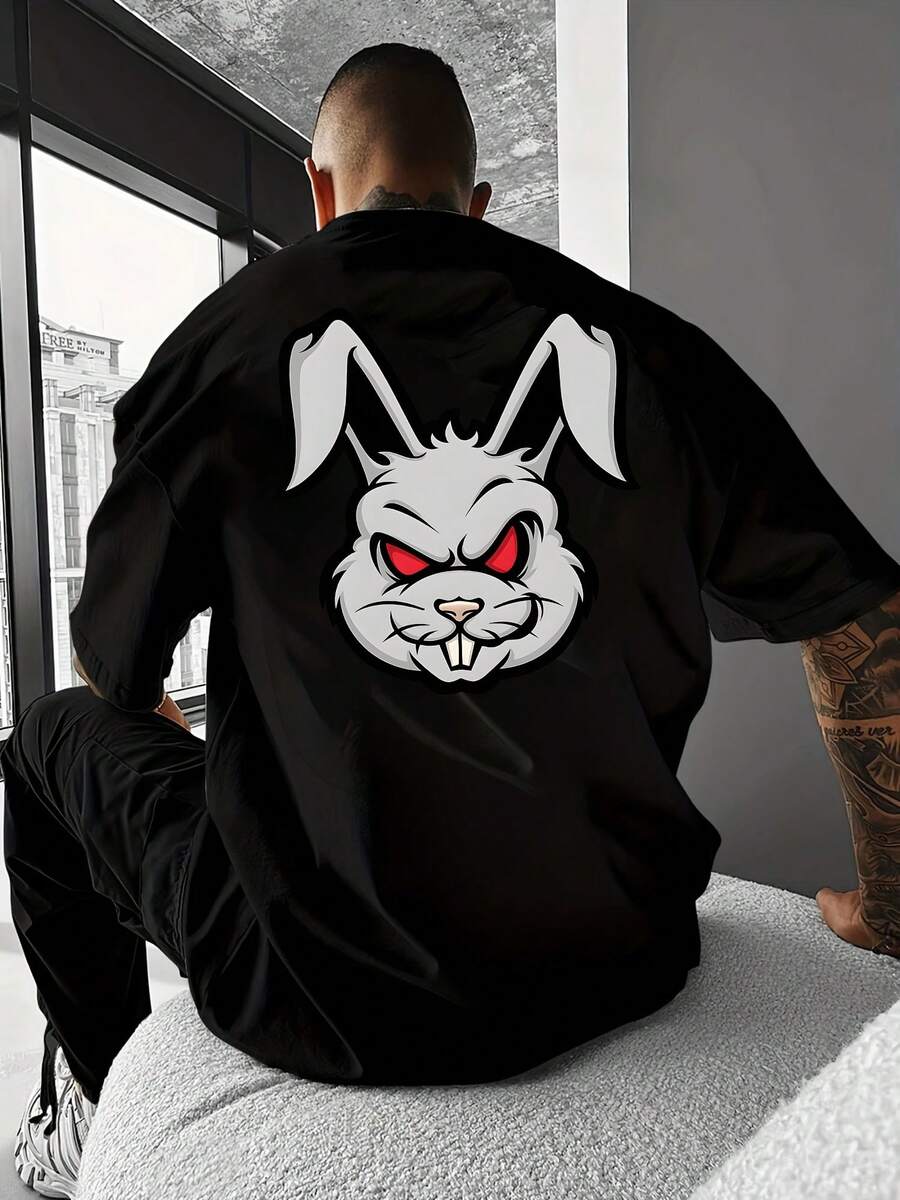 Men T-Shirts - 黑色 - 查看 1
