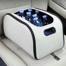 Inspired By Luxurious Leather Texture Car Storage Box, Front Passenger Seat Spacious Opening Storage Cube, High Capacity Luxury Car Interior Storage Box, Multifunctional Car Storage Essential - Multicolor - View 2