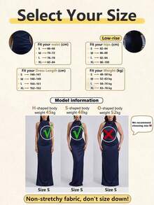 Nuevo vestido elegante de fiesta de cola de sirena con cintura alta plisada, sin mangas, color verde militar sólido, adecuado para boda, fiesta, cita, Día de San Valentín, primavera - Azul marino - Ver 4