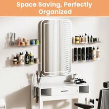 Acrylic Shelves For Bathroom Storage, 15" Floating Shelves Wall Organizer For Perfume, Make Up, Skincare, Bookshelf For Bedroom, Nursery, Living Room Decor, Clear, 4 Pack - Clear - View 8