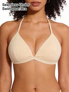 1 Pair Women's Reusable Double-Sided Adhesive Bra Pads, Cleavage Enhancing, Self-Adhesive, Suitable For Strapless, Bikini, Swimwear And Sports Bras - Multicolor - View 4