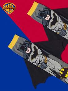 Warner Bros 1雙華納兄弟超級英雄迷你粉絲膝上長襪，時尚兒童高筒襪，適合派對與學校穿著 - 彩色 - 查看 3