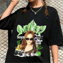 Ning Ning My World Vintage Shirt, Aespa T Shirtblusas para mujer playeras de mujer vestidos casuales para mujer y2k playeras deportivas para mujer verano camisetas ropa de mujer Fashion Perfect For Dailyblusas para mujer playeras de mujer vestidos casuales para mujer y2k playeras deportivas para mujer verano camisetas ropa de mujer Fashion Perfect For Daily - Negro - Ver 6