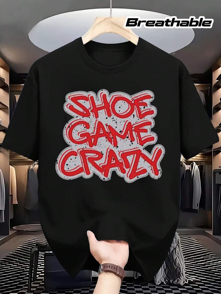 Camiseta unisex de manga corta, para hombreZapatoJuegoLocoCamiseta-NegritaRojoZAPATOJUEGOLOCOGraffitiRotulación-TranspirableAbsorbe la humedadTripulaciónCuelloTee-RetroRopa urbanaparaZapatilla deportivaCabezas-MáquinaLavable-Jugadores de fútbolhombre, , , Dazymujer,romwehombres, bohochic,maestrasregalos,camisetaparaconjuntos de mujercon curvasparamu,y2k, - Negro - Ver 1