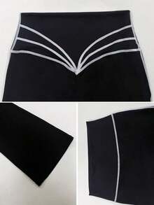 2026 Sodalemon Women's Black Slim Fit Flared Yoga Sweatpants For Spring - 黑白 - 查看 8