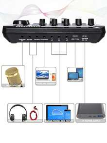 BM800 Condenser Microphone + F998 Sound Card Kit, Suitable For Computer Recording, Gaming Voice Chat, High-Quality Sampling, And Home Use - Multicolor - View 4