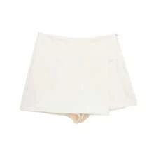 HXAO pantalones cortos para mujer 2024 verano elegante Casual falda de fiesta pantalones cortos señoras moda blanco caqui negro Falda corta pantalones para mujer - BLANCO - Ver 4