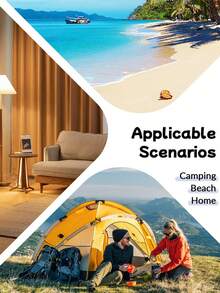 1 pieza Silla de ocio inflable para exteriores, sofá de cojín de aire para playa, opciones de multicolor, hecho de material grueso y duradero, con bolsa de almacenamiento para un fácil plegado y transporte, adecuado para viajes, campamentos, playa, picnics y otros escenarios - Multicolor - Ver 8