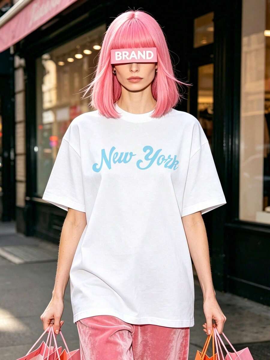 Women's Soft Casual Summer Crew Neck Short Sleeve T-Shirt, Going Out Tops, Vintage, Funny T-Shirts, Gen Z Tops, Curvy, Y2K Clothing, Cotton, Italy, Greece, Curvy, Ladies Tops, Cute Tops, Graphic Tees, Women's Holiday Outfits, Spring Outfits, American Street Style, Sporty Casual, Ombre Dress, Unisex Style, Urban Casual Style, Casual, Pullover, Loose T-Shirts, Retro Streetwear, 90s Style, 2000s Style, Subculture, European Style, Black Top, White Tops, 90s Party Outfits. Black - White - View 1