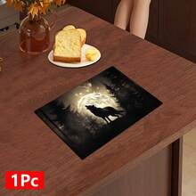 1pc Wolf Pattern Printed Absorbent Dish Drying Mat, Dish Drying Mat, Espresso Machine Countertop Absorbent Mat, Sink Drain Mat, Soft Faucet Absorbent Mat, Sink Cup Mat, Kitchen Supplies, Bathroom Supplies - Multicolor - View 16