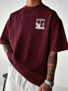 Zrgoth Men's Short Sleeve T-Shirt With Minimalist Dark Portrait Graphic Print, Casual And Versatile Design By K-GLORY JAVN - 波爾多 - 查看 3