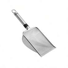 1pc Durable Stainless Steel Cat Litter Scoop With Fine Mesh, Rust-Proof Pet Waste Scooper, Suitable For Litter Box, Easy To Use And Clean, With Convenient Handle, Fit For Wooden House And Small Pets - Multicolor - View 9