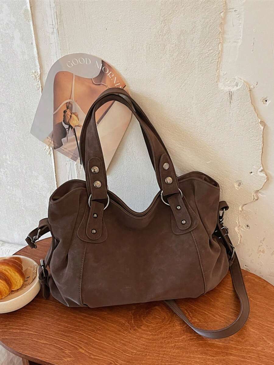 Retro Minimalist Large Capacity Fashion Student/Work Commute Tote Bag