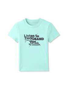 Y2K Letter Print Slim Fit Mint Green Short Sleeve T-Shirt For Women, Summer Niche American Design Unique Top Casual - Mint Green - View 10