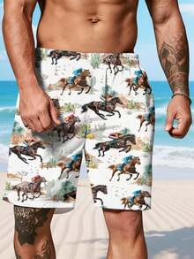 3D Vollprint Pantaloncini Uomo Badeshorts Comfort Morbido Estivi Casa Spiaggia Streetwear Collezione Nuova Traspirante Passeggio Casual - Multicolore - Visualizzare 2