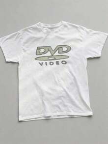 Women's Vintage Graphic T-Shirts With Video Game Print - Nostalgic Green Style - 2000s Aesthetic - Summer Clothes For Women - Oversized T-Shirt - Casual Cotton Short Sleeve Streetwear - Fashionable Blouses For Women - Loose Summer T-Shirts - Everyday Wear - Suitable For Spring, Summer And Autumn. - 白色 - 查看 1