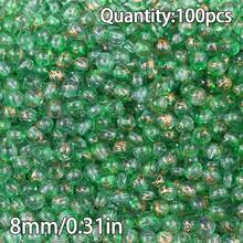 100pcs 8mm Mixed Color Textured Round Beads, Acrylic Loose Beads Suitable For DIY Jewelry Making - Bracelets, Necklaces, Earrings - DIY Brushed Round Beads - View 19
