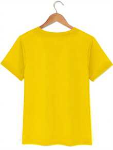 Nueva Llegada: Camiseta con Estampado de Papá Noel Temática Navideña, Perfecta para Ropa Casual de Mujer, Vacaciones, Mangas Cortas, Cuello Redondo, Adecuada para Primavera y Verano, Lavable a Máquina, Ropa de Mujer de Moda, Versátil para Salidas, Halagadora y - Amarillo - Ver 5