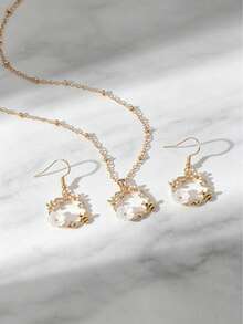 Bộ 3/4 mặt dây chuyền hình cánh thiên thần bằng thép titan đính đá, bộ dây chuyền cánh thiên thần sáng tạo, quà tặng cho bạn gái/vợ. - Vàng - Xem 4