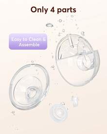 This 12-Speed Electric Breast Pump Is Wearable Electric BreastPump, And Comes With 17/19/21/24/27mm Breast Shields. - White - View 8