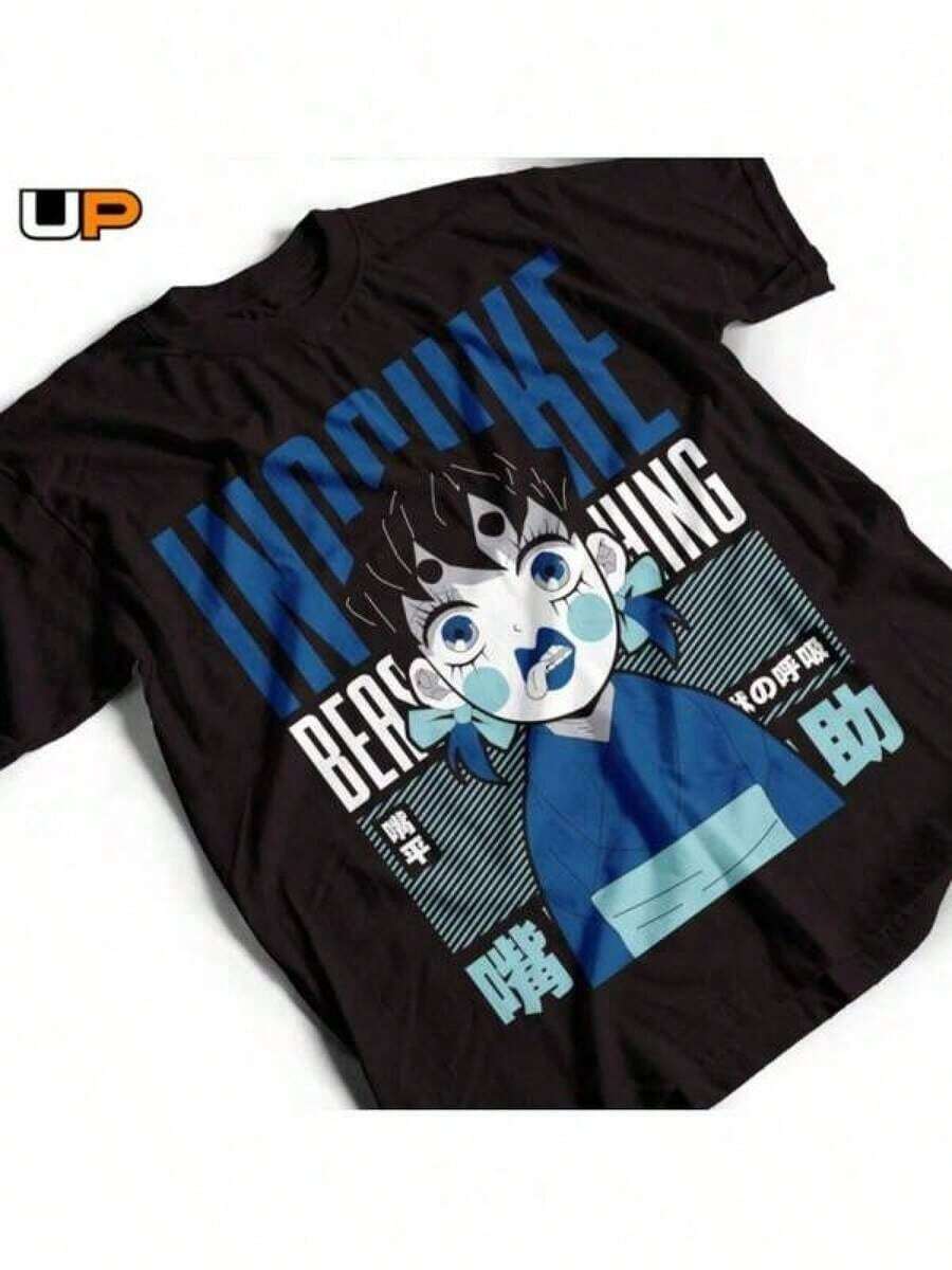 Camiseta Negra Con Estampado De Personaje De Anime Y Texto JaponéS - Estilo Casual Simple - Puro - Suave Y CóModa, Cuello Redondo, Manga Corta, Top De Moda Urbana Para Todas Las Temporadas, Ropa Casual De Calle | Camiseta De Cuello Redondoregalos Para Maestros Regalo Madre Regalos Para Mamá Blusas Para Mujer>Casual Regalo Para Mamá Playera De Mujer Playera De Hombre Blusas Para Dama Casuales Ropa De Mujer Poeselle Mujer Blusas Para Mujer>Elegante - Negro - Ver 1