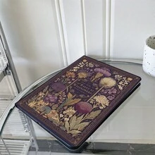 1件復古花卉印花平板保護殼－多角度支架保護套附筆槽，相容第10代10.9吋智慧保護殼、Air 13(M3)、11(A16)、Tab S10+/S9/A9，美感設計 - 彩色 - 查看 6