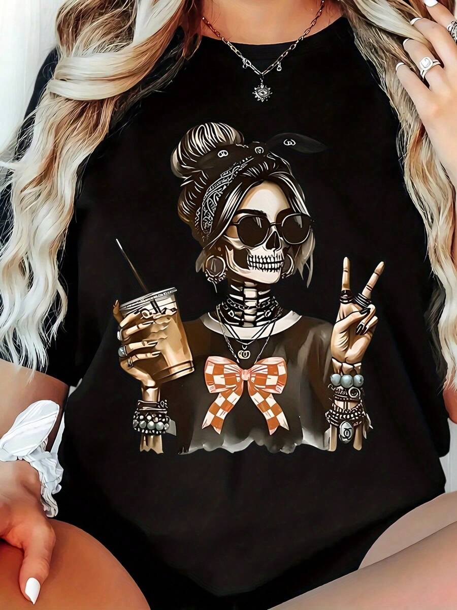 Women T-Shirts - Black - View 1