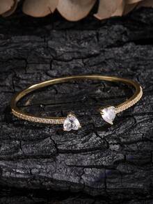 rakol 1pc Elegant Connected Heart Design Bracelet, Suitable For Party Wear - Love-filled Zirconium - View 6