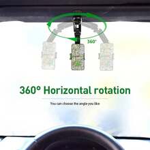 Sun Visor Phone Holder For Car Multifunctional 360° Rotating Sun Visor Cell Phone Holder - Black - View 2