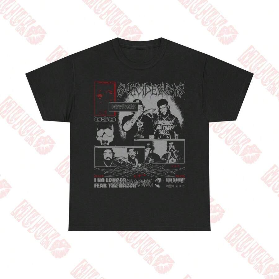 Suicide Boys Inspired Fan Art Shirt, Grey Five Nine Merch T-Shirt, G59 Streetwear Tee, Rap Suicide Boys, Grey Day Unisex Fan Made Graphic - màu đen - Xem 1