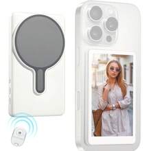Pantalla de monitor para selfies Vog compatible con la serie 17 y teléfonos Android, accesorio magnético inalámbrico con altavoz incorporado, compatible con resolución 4K/1080P de alta definición, equipada con control remoto, adecuada para transmisiones en vivo y grabación de vlogs - T2 - Ver 12