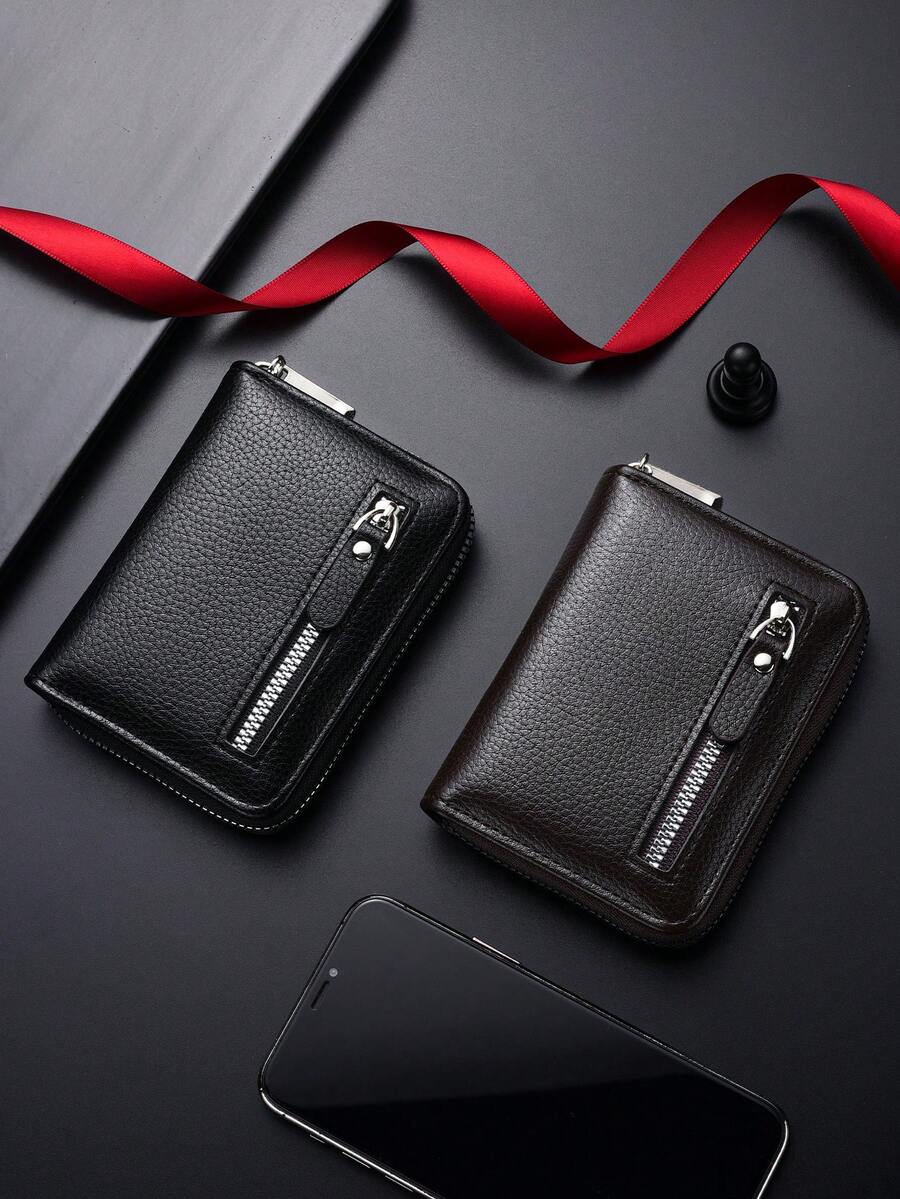 New Stylish Vintage Large Capacity Wallet, Multi-Function Zipper Coin Purse Card Holder For Men,Fathers Day Gifts
