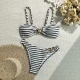 9314 Bikini de rayas negras