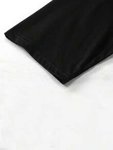 Camiseta Holgada Sencilla Mujer Estilo Moderno Camiseta de Mujer de Manga Corta con Cuello Redondo y Estampado de Conejo, Versátil y Linda para Verano BAO Camiseta Mujer Estampado Gráfico  Verano 2026 - Negro - Ver 6