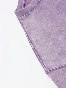 1 camisa cómoda y colorida a cuadros para mamá como regalo para ella, camiseta vintage para mamá, regalo para el Día de la Madre, camiseta vintage a cuadros para mamá, sudadera para mamá universitaria, un excelente regalo para las fiestas, camiseta vintage lavada de 180g 100% algodón. - Gris - Ver 4