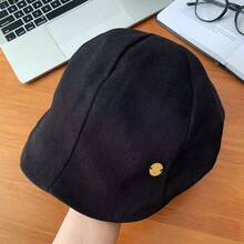 Vintage Solid Color Linen Cap, Lightweight Breathable Personalized Beret Cap For Women, Spring/Summer - Hat - View 12