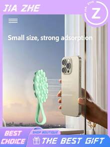 1件/3件 矽膠吸盤手機支架 Octobuddy 無縫黏貼手機握把與背膠支架，適用浴室、廚房、臥室、健身房、車內等多場景，旅行、學校、露營度假必備，迷你夏季假期配件 - A - 查看 1
