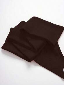 Camiseta sin mangas de mujer de unicolor, con cuello alto, pliegues calados - Marrón - Ver 7
