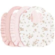 Cotton Baby Bibs, Soft Absorbent Ruffled Drool Bibs, Unisex For Baby Boys And Girls, Essential Gift - Multicolor - View 8