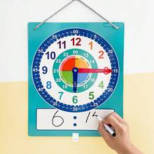 Lachilly Montessori Math Toys Dry Erase Clock Disc, Early Learning Teaching Clock Model Aids, Educational Toys Suitable For Preschoolers, Home Educators, Teachers And Students - Multicolor - View 10