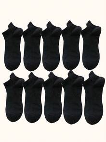 1/10/20/30 Pairs Men's White Low-Cut Mesh Socks, Breathable And Comfortable, With Arch Support, Suitable For Fitness Wear - White - View 3
