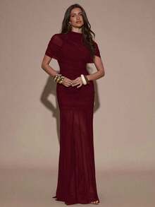 Women Midi Dresses - 波爾多 - 查看 3
