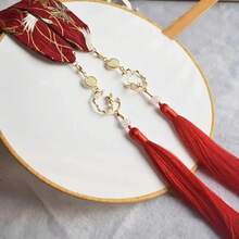 Tocado de lazo de adorno para el cabello, cinta de accesorios Hanfu originales, banda para el cabello antigua, banda para el cabello de súper Hada, banda para el cabello hanfu, regalo de vacaciones C0DK - H - Ver 8
