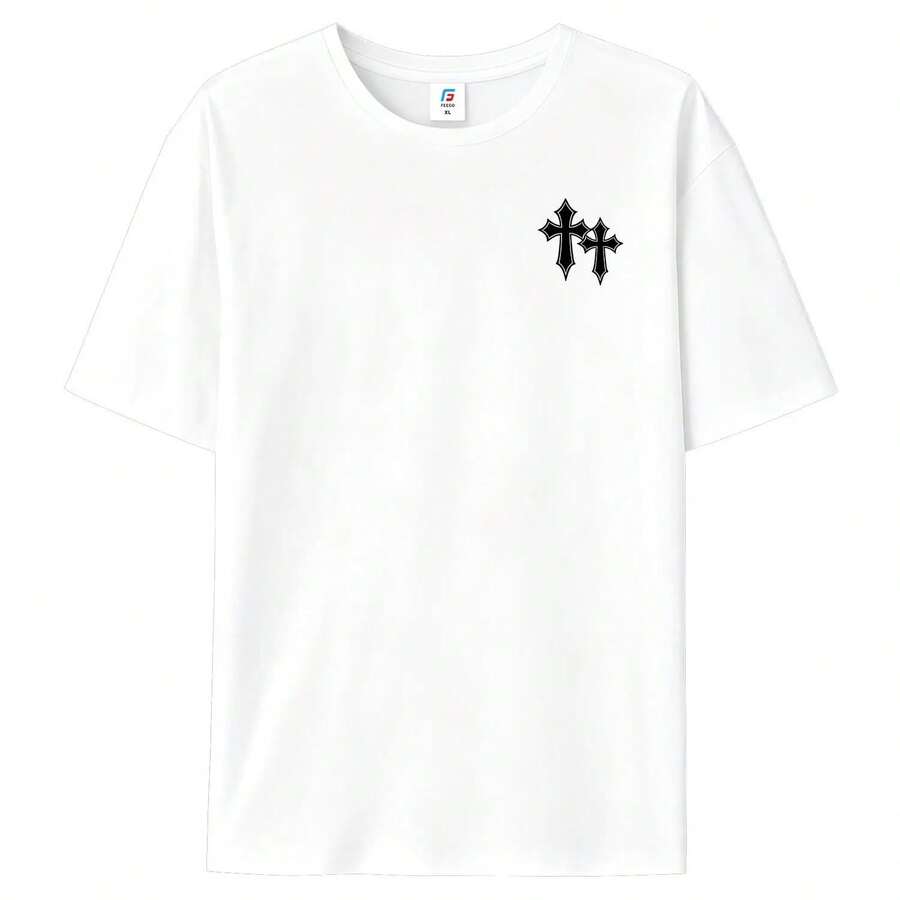 FEEGO Graphic T-Shirt For Boys And Teens With Lightweight And Breathable Fabric For Comfortable Casual Wear In Summer And Everyday Urban Style, Perfect For Outdoor Activities, Fun T-Shirt, Fashion T-Shirt, Christian Faith T-Shirt, Anime T-Shirt, Oversized Urban Style. - 白色 - 查看 1